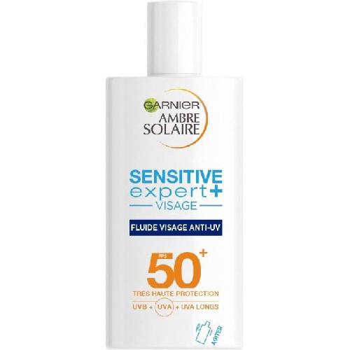 Protection Solaire Corps Et Visage AMBRE SOLAIRE Garnier Sensitive expert fluide visage Anti-UV FPS50 - 40 ml