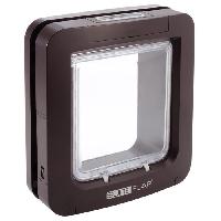 Amenagement Technique De L'habitat SUREFLAP Grande chatiere a puce electronique - Marron - 178 mm x 170 mm -Memorisation d'un maximum de 32 puces-