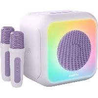Amplificateur - Enceintes Enceinte karaoké lumineuse - BIGBEN - Lavande - Bluetooth. 30W. 2 micros sans fil USB-C. Égaliseur. Batterie Li-on