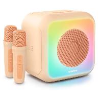 Amplificateur - Enceintes Enceinte karaoké lumineuse - BIGBEN - Peche - Bluetooth. 30W. 2 micros sans fil USB-C. Égaliseur. Batterie Li-on