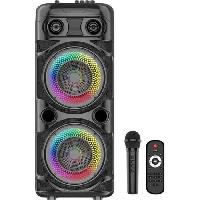 Amplificateur - Enceintes Enceinte Karaoké lumineuse - INOVALLEY - KA123-XXL - Bluetooth V5.0 - 75 cm - 900 W - Noir