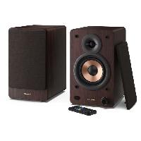 Amplificateur - Enceintes Haut-parleurs Bluetooth - SHARP - CP-SS30(BR) - Bibliotheque Marron - 2x 30W - 2 voies - Sans fil - 60W RMS