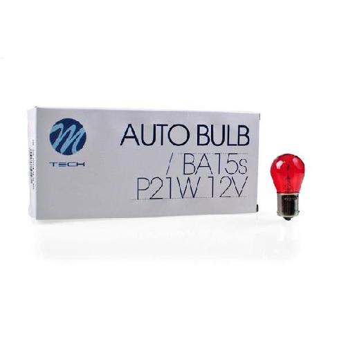 Ampoules BA 12V Ampoule Baw15s 12v 21w S25 Pr21w Rouge BOITE De 10