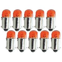 Ampoule - Eclairage Tableau De Bord 10 Ampoules BA9S - 12V - 4W - Temoin - Eclairage Orange