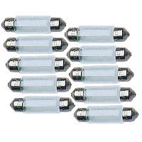 Ampoule - Eclairage Tableau De Bord 10 Ampoules Navettes T11x41 - 12V 5W 2800K - SV8.5D - C5W Ampoule - Eclairage Tableau De Bord 10 Ampoules Navettes T11x41 - 12V 5W 2800K - SV8.5D - C5W