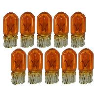 Ampoule - Eclairage Tableau De Bord 10 Ampoules T10 - 12V - 5W - Wedgebase - W2.1w9.5D - Orange