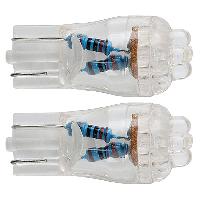 Ampoule - Eclairage Tableau De Bord 2 Ampoules 4 LEDs T10 Wedgebase - 12V - Blanc