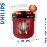 Ampoule - Eclairage Tableau De Bord 2 ampoules C5W - 24V - 36mm - Philips - Homologue