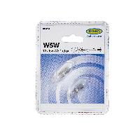 Ampoule - Eclairage Tableau De Bord 2 Ampoules Wedgebase T10 - WY5W w2.1x9.5d - Blanc