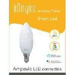 Ampoule Intelligente Ampoule LED connectee Wi-Fi + BT. LED E14. Couleurs + blanc reglable - Konyks Antalya E14 Max Easy