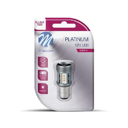 Ampoules BA 12V Ampoule Led X 1 - 1157 P21-5W. 12-24V. 12X3030Smd. Canbus. Rouge -Lb853R-01B Platinum-