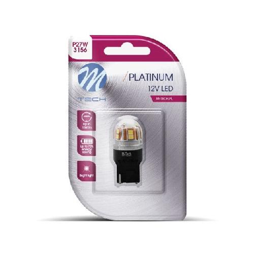 Ampoules Wedgebase - Veilleuses Ampoule Led X 1 - 3156 - P27W- 15X2835Smd Canbus Blanc 12-24V -L830W Platinum-