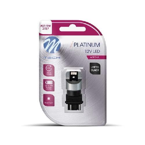 Ampoules Wedgebase - Veilleuses Ampoule Led X 1 - 3157 P27-7W. 12-24V. 6X3020Smd. Canbus. Rouge -Lb847R-01B Platinum Black Limited-