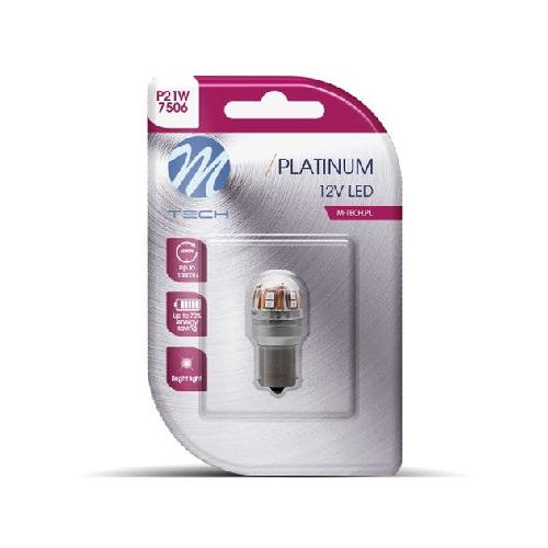 Ampoules BA 12V Ampoule Led X 1 - Ba15S 15X2835 Smd Canbus Rouge 12-24V -L826R Platinum-