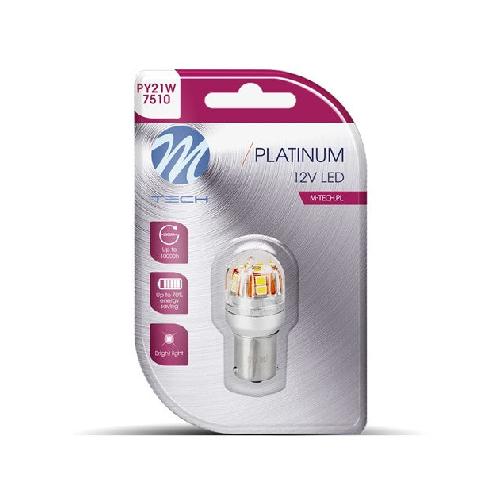 Ampoules BA 12V Ampoule Led X 1- Py21W. 12-24V 15X2835Smd. Canbus. Orange -Lb832Y-01B Platinum-