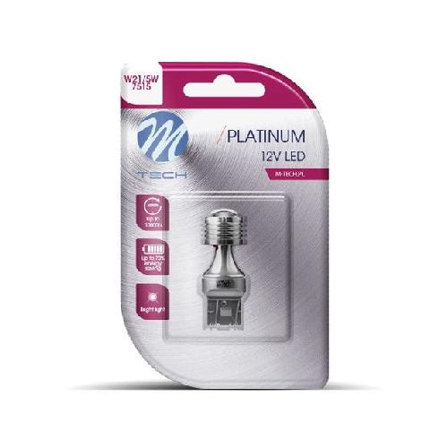 Ampoules BA 12V Ampoule Led X 1 - T20 W21-5W 4Xhp Led 12-24V Blanc -Lb819W-01B Platinum-