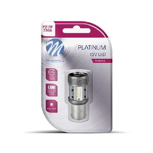 Ampoules BA 12V Ampoule Led X1 - 1156 P21W. 12-24V. 12X3030Smd. Canbus. Blanc -Lb851W-01B Platinum-