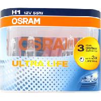 Ampoule Phare - Ampoule Feu - Ampoule Clignotant 2 ampoules H1 Ultra Life 12V 55W x10 Ampoule Phare - Ampoule Feu - Ampoule Clignotant 2 ampoules H1 Ultra Life 12V 55W x10