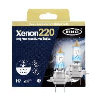 Ampoule Phare - Ampoule Feu - Ampoule Clignotant 2 Ampoules H7 12V 55W Px26D +220 Haute Performance Ring