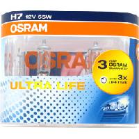 Ampoule Phare - Ampoule Feu - Ampoule Clignotant 2 ampoules H7 Ultra Life 12V 55W x10