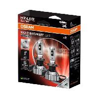 Ampoule Phare - Ampoule Feu - Ampoule Clignotant 2 Ampoules LED Night Breaker Smart - H7 12V 16W OSRAM
