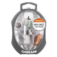 Ampoule Phare - Ampoule Feu - Ampoule Clignotant OSRAM Boite de lampes de rechange halogenes H1-H7 - 12V