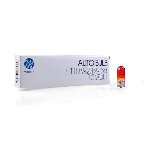 Ampoules Wedgebase - Veilleuses Ampoule T10 Wy5w 12v Ambre -BOITE De 10- W2.1x9.5d