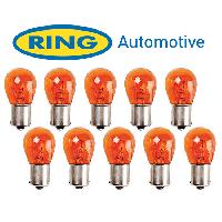 Ampoules BA 12V 10 Ampoules BAu15S - 12V - 21W - Eclairage Orange - plots decales - Clignotants