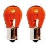 Ampoules BA 12V 2 Ampoules BAu15S - 12V - 21W - Eclairage Orange - plots decales - Clignotants