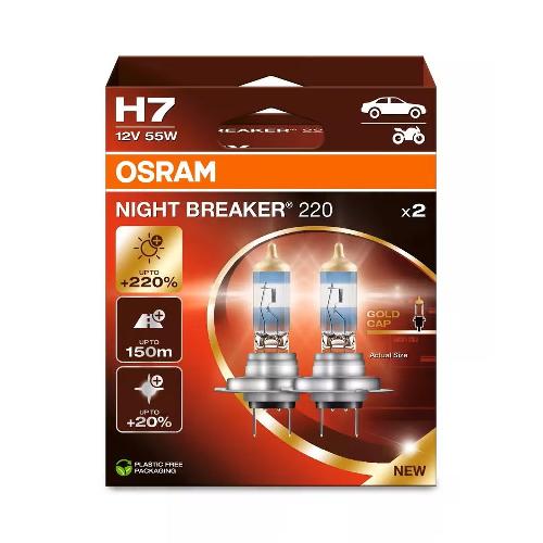 Ampoules H7 12V Ampoules Osram Night Breaker 220 H7 X2 Duobox Eco Packaging