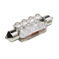 Ampoules Wedgebase - Veilleuses 1 Ampoule Navette 8 LEDs Ultra-Brillant -13x36mm - Blanc