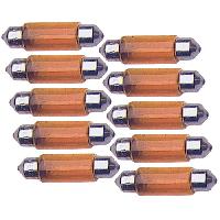 Ampoules Wedgebase - Veilleuses 10 Ampoules Navettes TESA324 12V 5W T11 35mm Orange - C5W Ampoules Wedgebase - Veilleuses 10 Ampoules Navettes TESA324 12V 5W T11 35mm Orange - C5W