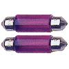 Ampoules Wedgebase - Veilleuses 2 Ampoules Navettes 12V 5W T11 Violet C5W 35mm