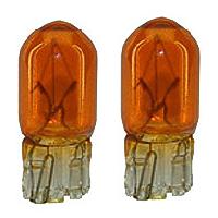 Ampoules Wedgebase - Veilleuses 2 Ampoules T10 - 12V - 3W - Wedgebase - W2.1w9.5D - Orange