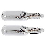 Ampoules Wedgebase - Veilleuses 2 Ampoules T5 - 12V 1.2W 2800K - Wedgebase - W2x4.6D - Blanc