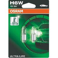 Ampoules Wedgebase - Veilleuses 2 ampoules Ultralife H6W 12V OSRAM x10