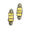 Ampoules Wedgebase - Veilleuses Ampoules Led X 2 Canbus - Navette C5W 2.2W 36Mm 9Xsmd5630 Blanc