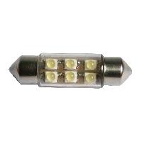 Ampoules Wedgebase - Veilleuses ampoules navette 37mm 6 SMD LED white