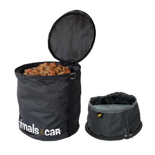 Sac De Transport ANIMALSetCAR Kit pliable sac a croquettes 5kg + ecuelle