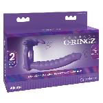 Anneau penien double penetration lila