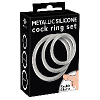 Anneaux et cockrings 3 cockrings Silicone metaliques