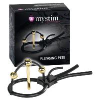 Anneaux et cockrings Bracelet compatible avec penis Plunging Pete - Noir Or - Taille 15cm - Mystim