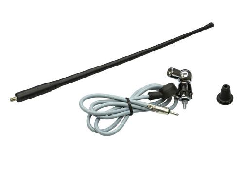 Antenne Antenne de toit AMFM universelle flexible 0-180 Tige 38.5cm caoutchouc noir