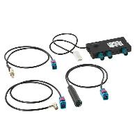 Antenne et adaptateurs de Roger Kit Adaptateur antenne amplifie Splitter AM FM - DAB DAB+ fakra Male universel
