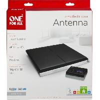 Antenne - Parabole Antenne TV Intérieure ONE FOR ALL SV9395 Full HD 3D Line amplifiée. filtre 5G. réception 360°. possibilité de la positionner au mur