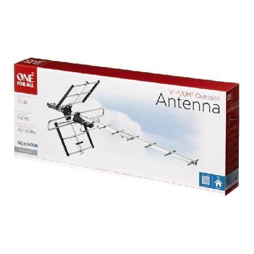 Antenne (hors Parabole) Antenne TV Exterieure ONE FOR ALL SV9357 Professional Line VHF-UHF amplifiee. full HD. filtre 5G. montage simple