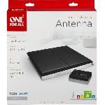 Antenne (hors Parabole) Antenne TV Interieure ONE FOR ALL SV9395 Full HD 3D Line amplifiee. filtre 5G. reception 360o. possibilite de la positionner au mur