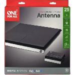 Antenne (hors Parabole) Antenne TV Interieure ONE FOR ALL SV9395 Full HD 3D Line amplifiee. filtre 5G. reception 360o. possibilite de la positionner au mur