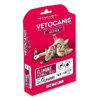 Antiparasitaire - Pipette - Lotion - Collier - Pince - Spray -shampoing - Crochet Tique VETOCANIS Pipettes Spot on. Anti-puces et Anti-tiques - Pour chat