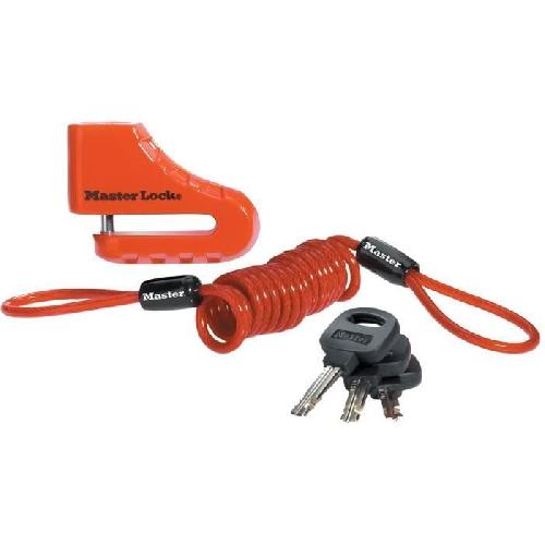 Antivol Antivol Moto Master Lock 8303EURDPS - Bloque Disque Rouge 80mm